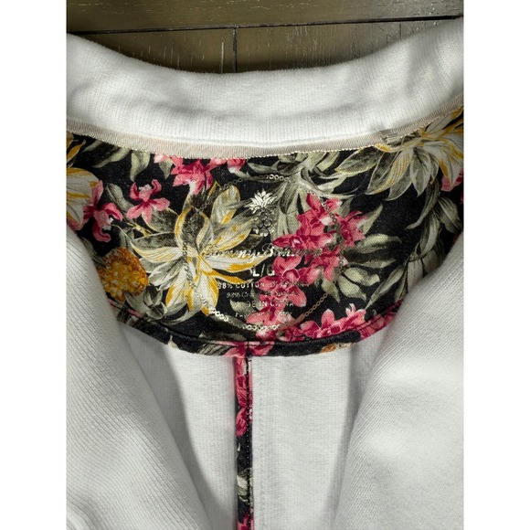 Tommy Bahama Aruba Stretch‎ Cotton Knit Blazer Womens Large White Floral Lined - Picture 3 of 10